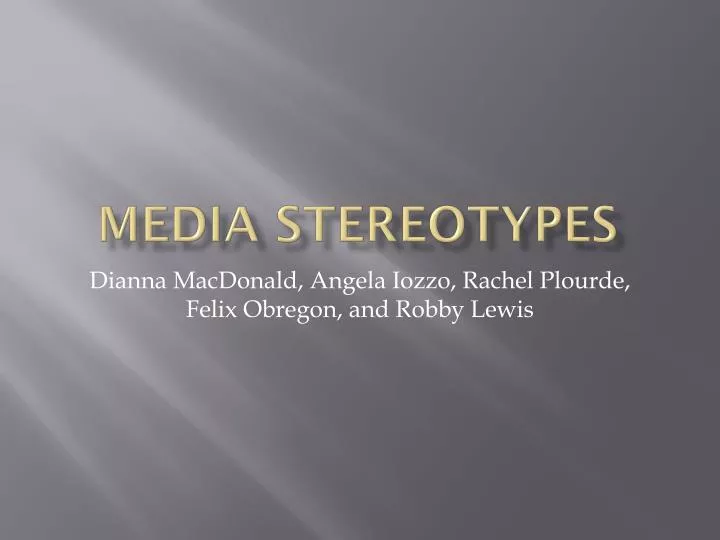 media stereotypes