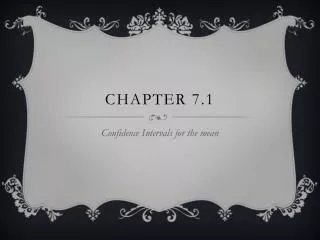 Chapter 7.1