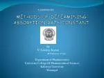 METHODS OF DETERMINING ABSORPTION RATE CONSTANT - slide 1