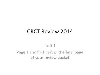 CRCT Review 2014
