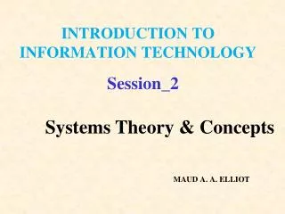 INTRODUCTION TO INFORMATION TECHNOLOGY