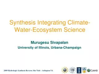 Synthesis Integrating Climate-Water-Ecosystem Science