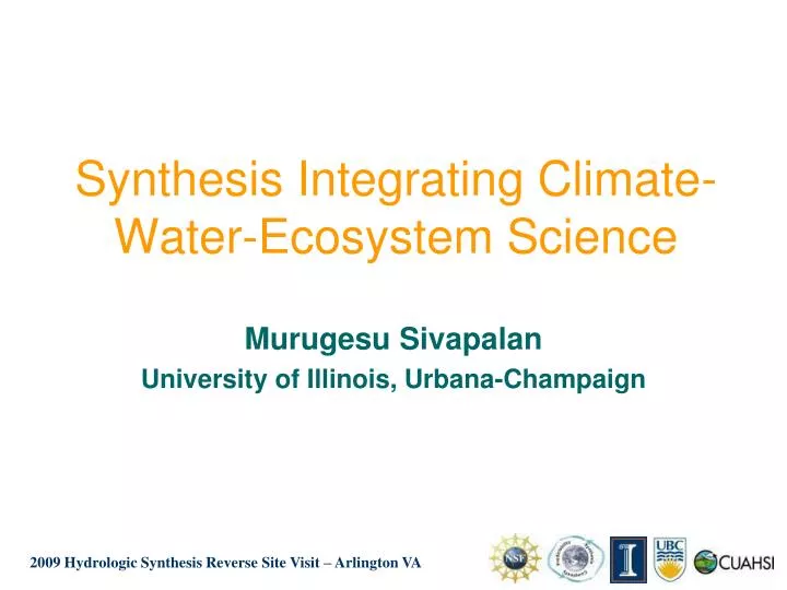 synthesis integrating climate water ecosystem science