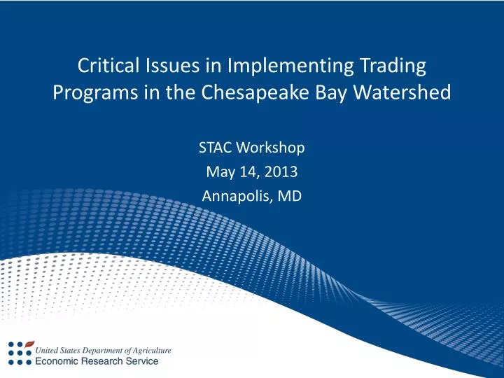critical issues in implementing trading programs in the chesapeake bay watershed