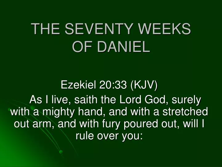 the seventy weeks of daniel