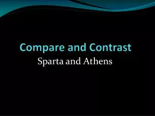 compare and contrast