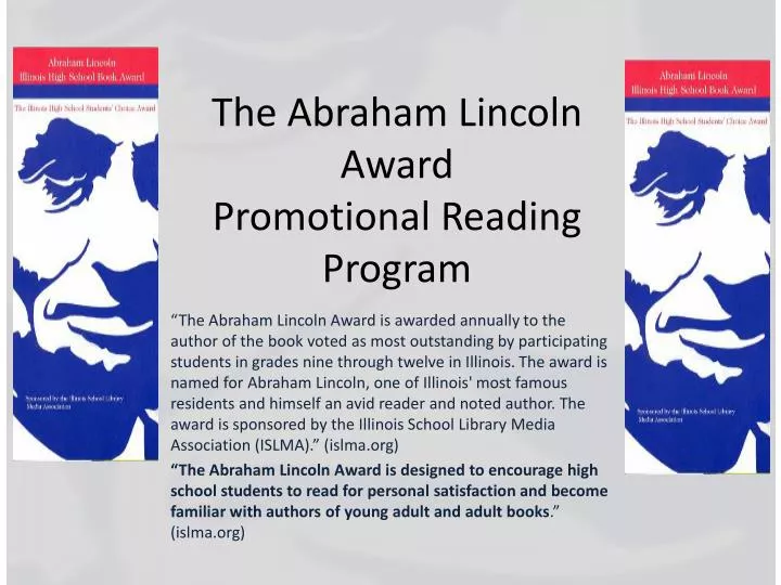 the abraham lincoln award promotional reading program