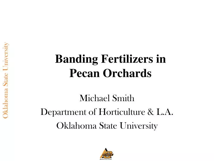 banding fertilizers in pecan orchards