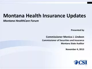 Montana Health Insurance Updates Montana HealthCare Forum