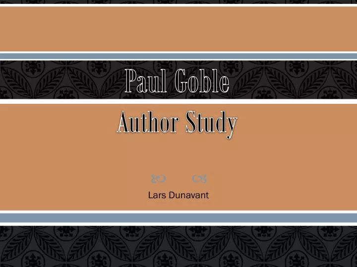 paul goble author study