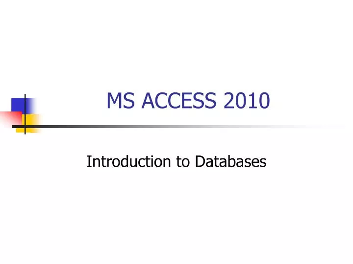 ms access 2010