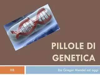 pillole di genetica