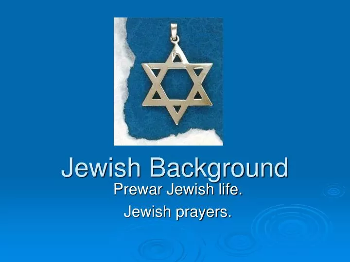 jewish background