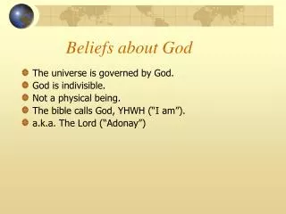 Beliefs about God