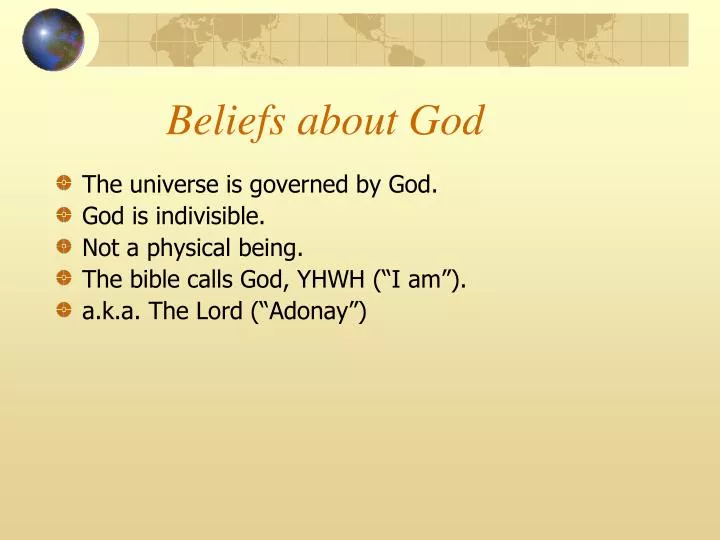 beliefs about god