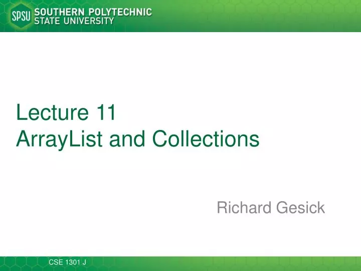 lecture 11 arraylist and collections