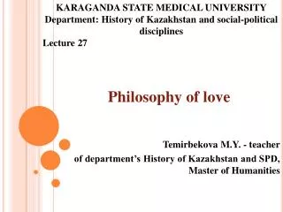 Philosophy of love