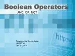 PPT - Boolean Operators PowerPoint Presentation, free download - ID:54290