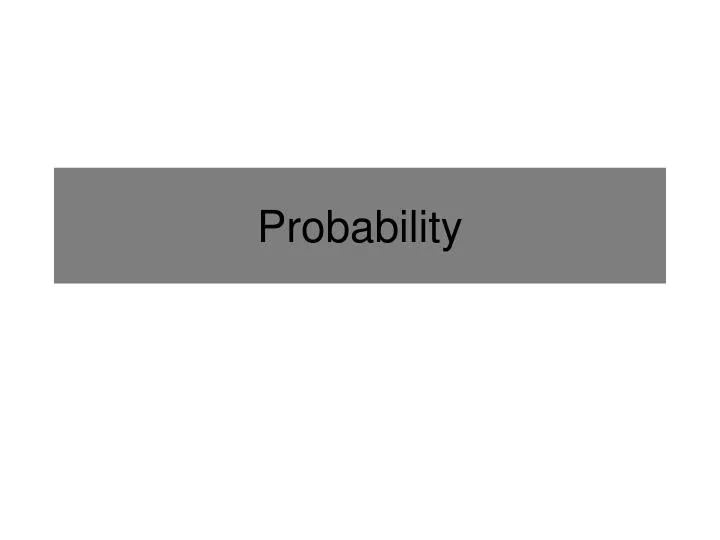 probability