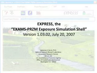 express the exams przm exposure simulation shell version 1 03 02 july 20 2007