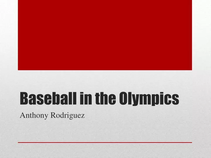 baseball in the olympics