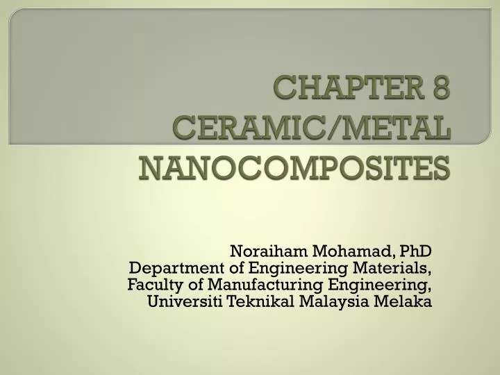chapter 8 ceramic metal nanocomposites