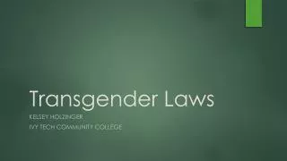 Transgender Laws