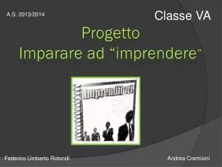 progetto imparare ad imprendere