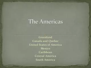 The Americas