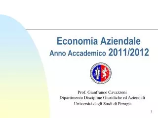economia aziendale anno accademico 2011 2012