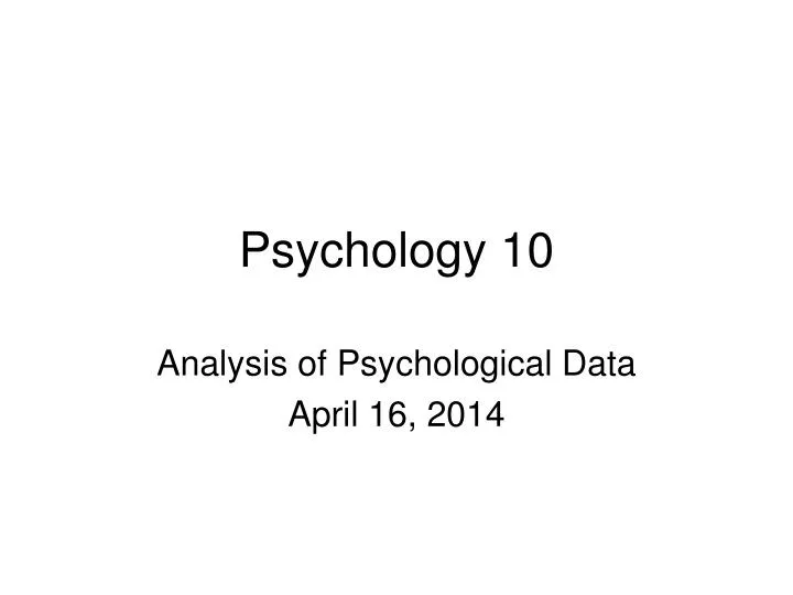 psychology 10