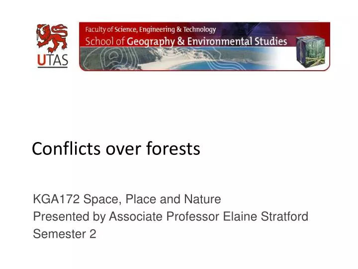 conflicts over forests