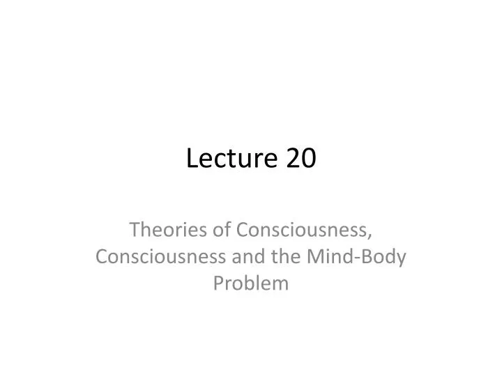 lecture 20