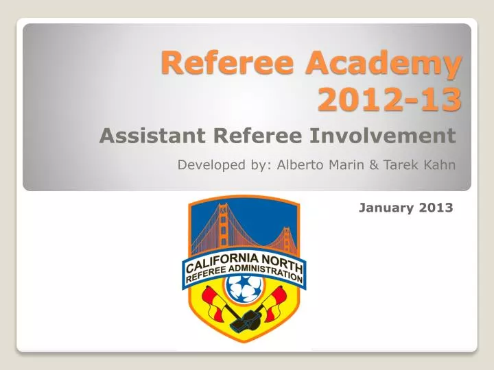 referee academy 2012 13