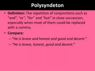 Polysyndeton