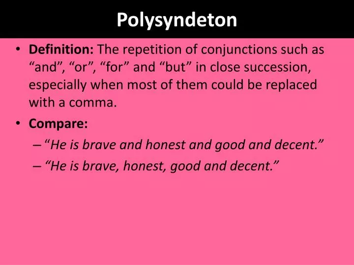 polysyndeton