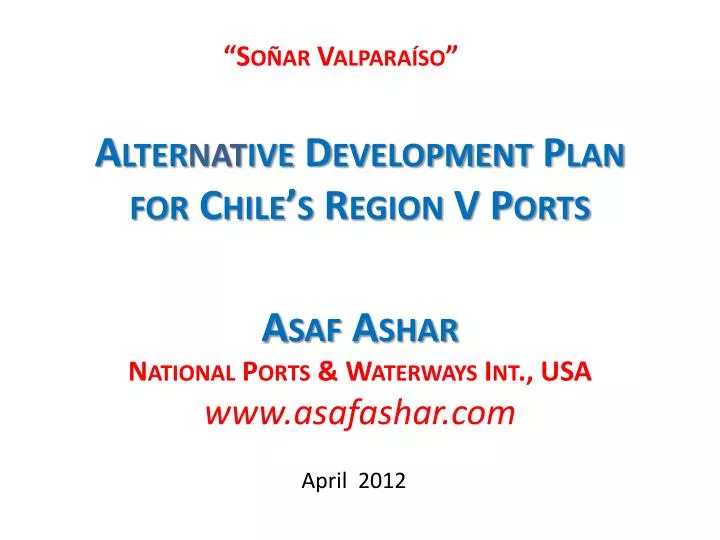 alter nat ive development plan for chile s region v ports