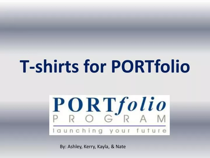 t shirts for portfolio