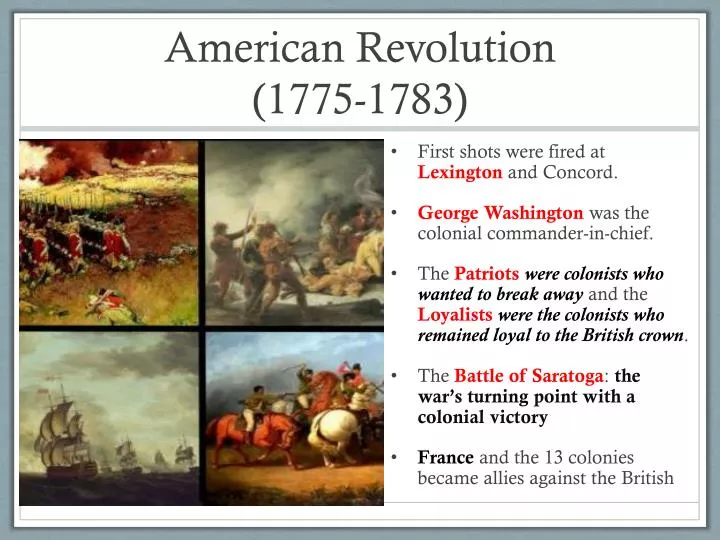 american revolution 1775 1783