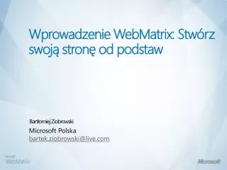 wprowadzenie webmatrix stw rz swoj stron od podstaw