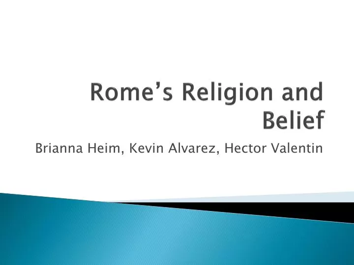 rome s religion and belief