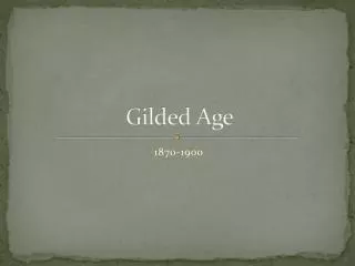 Gilded Age