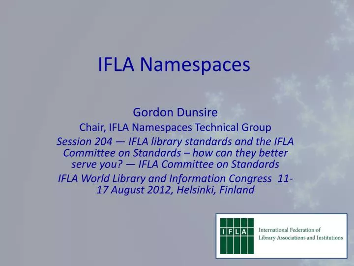 ifla namespaces