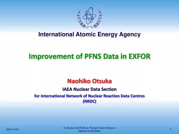 improvement of pfns data in exfor