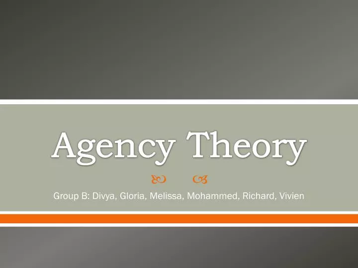 agency theory