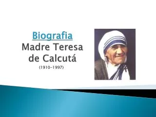 biografia madre teresa de calcut