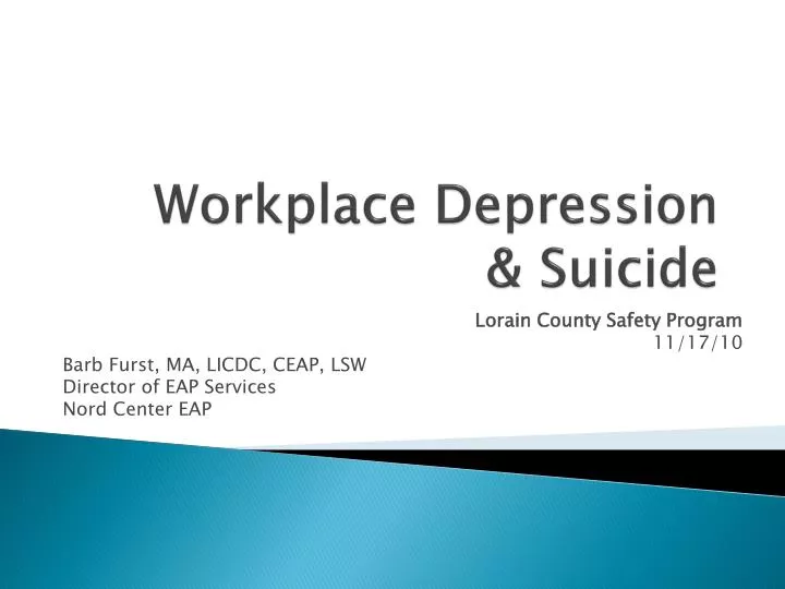 workplace depression suicide