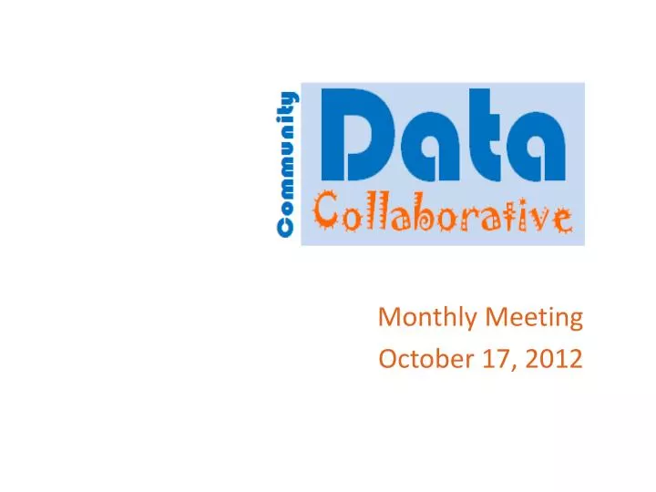 monthly meeting october 17 2012
