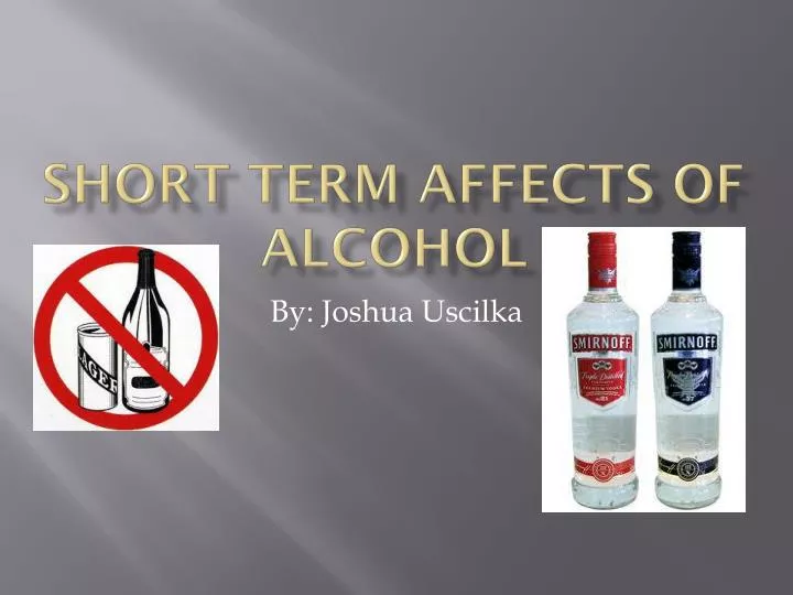 short term affects of alcohol
