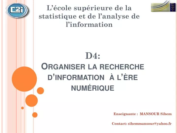 d4 organiser la recherche d information l re num rique